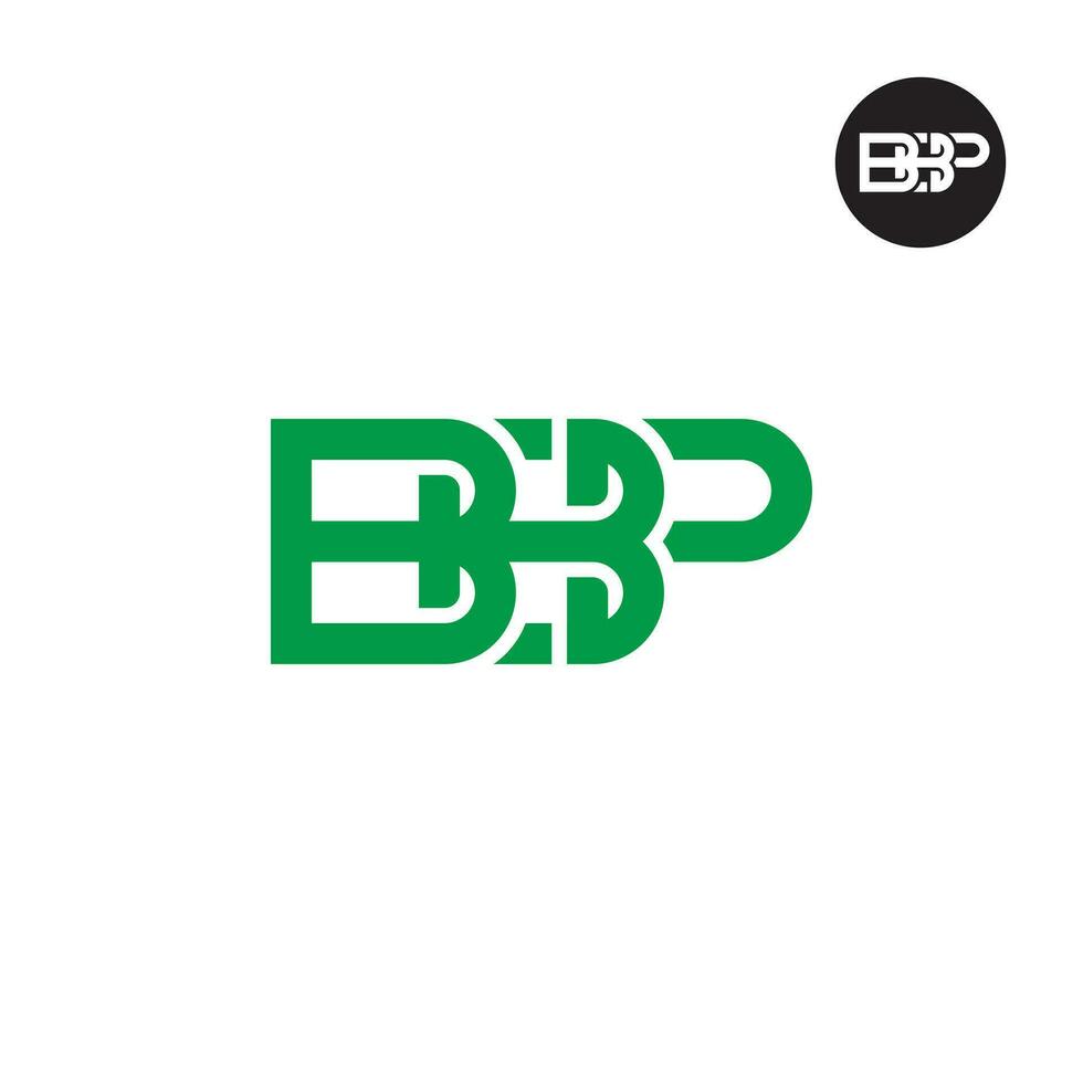 brief bbp monogram logo ontwerp vector