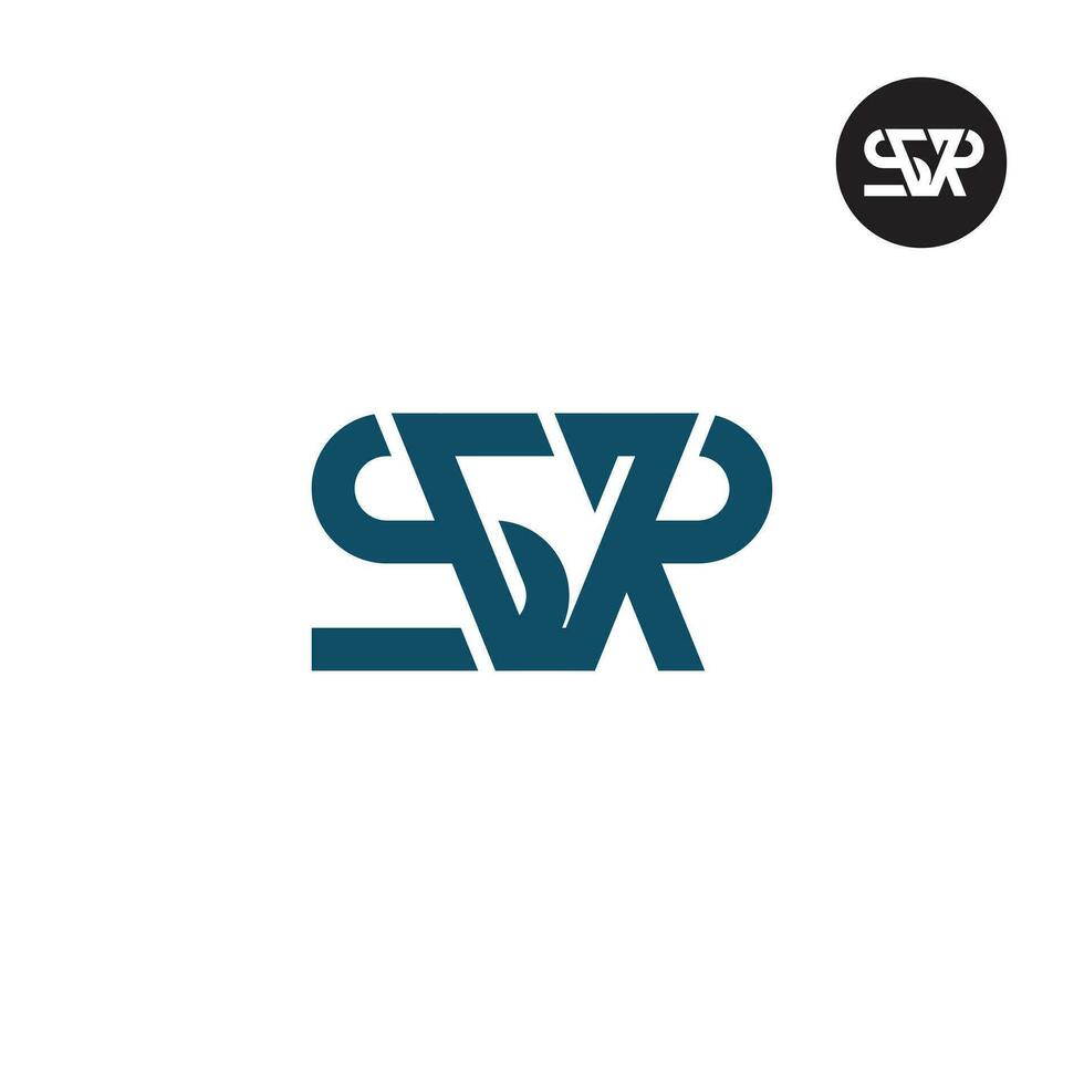 brief svp monogram logo ontwerp vector