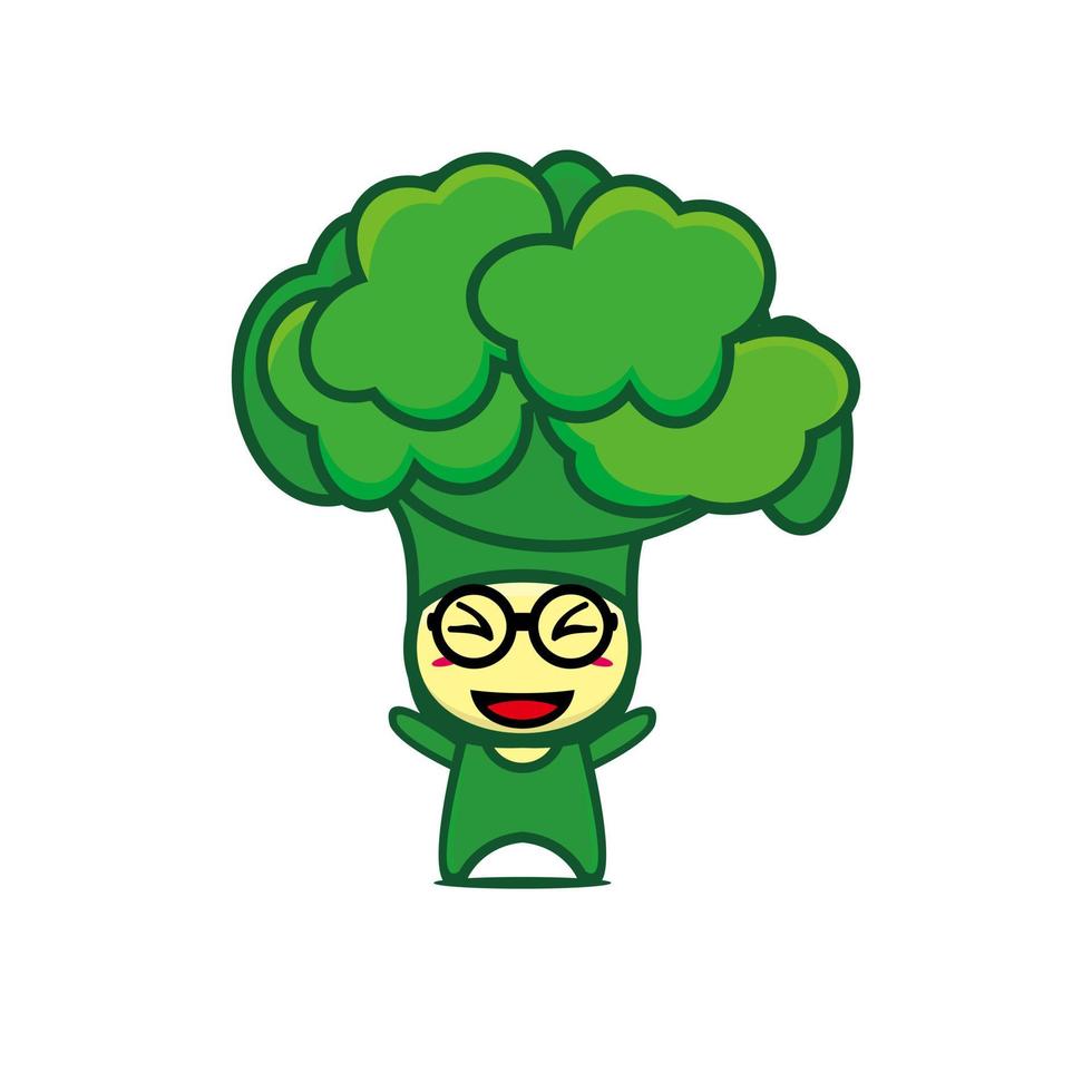 leuke grappige karakter broccoli groente. vector cartoon kawaii karakter illustratie ontwerp. geïsoleerd op witte achtergrond