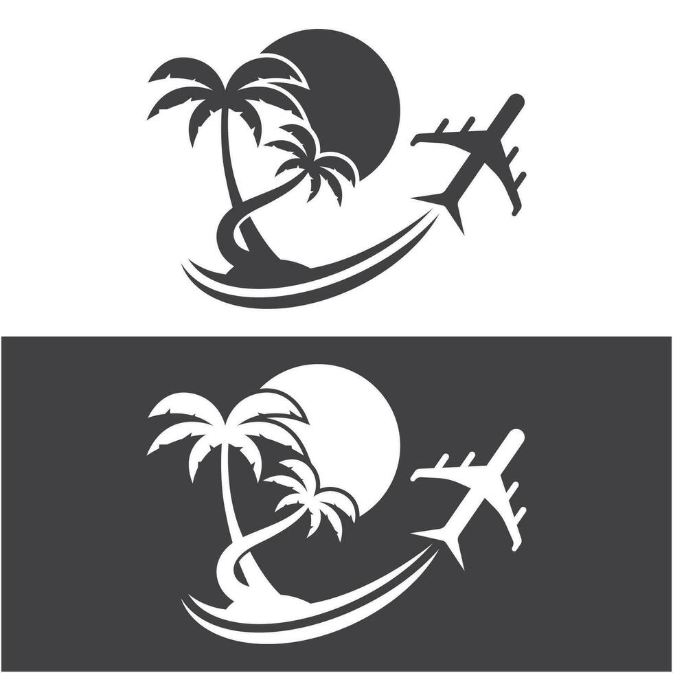 reizen logo vector icoon illustratie ontwerp. logo geschikt voor bedrijf, vliegmaatschappij ticket agenten en vakantie