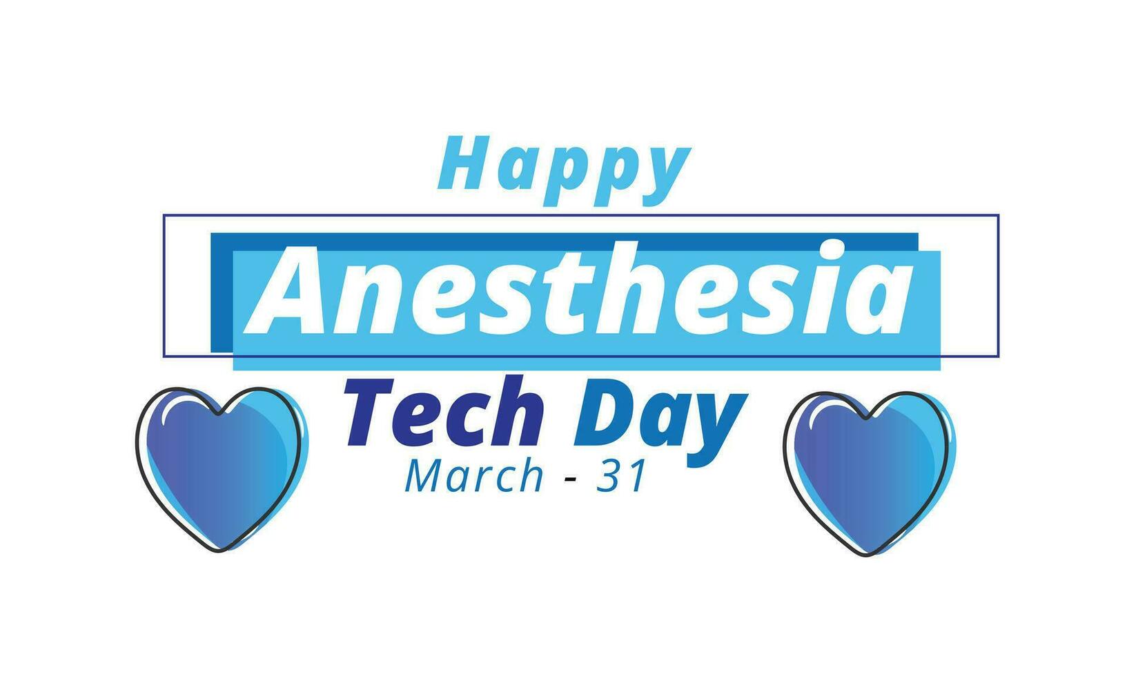 anesthesie tech dag. achtergrond, banier, kaart, poster, sjabloon. vector illustratie.