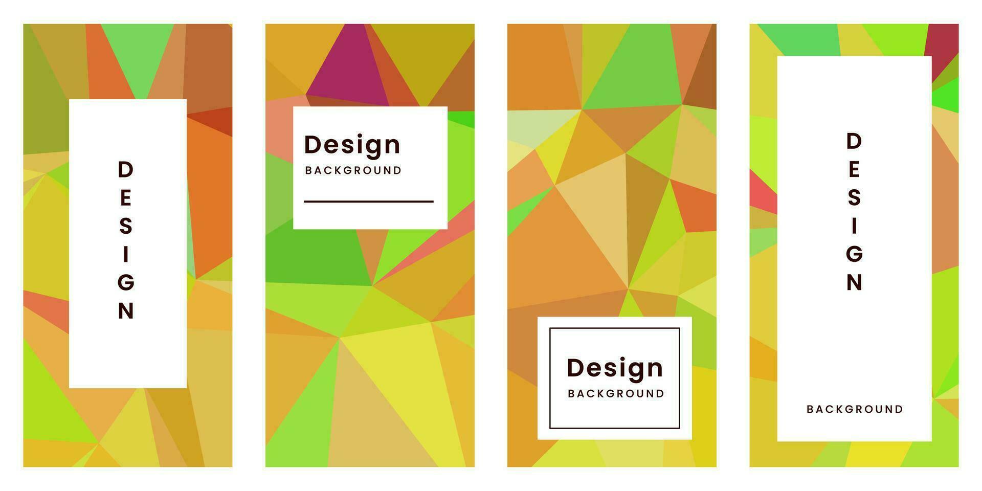 reeks van brochures met abstract meetkundig geel kleurrijk levendig achtergrond vector