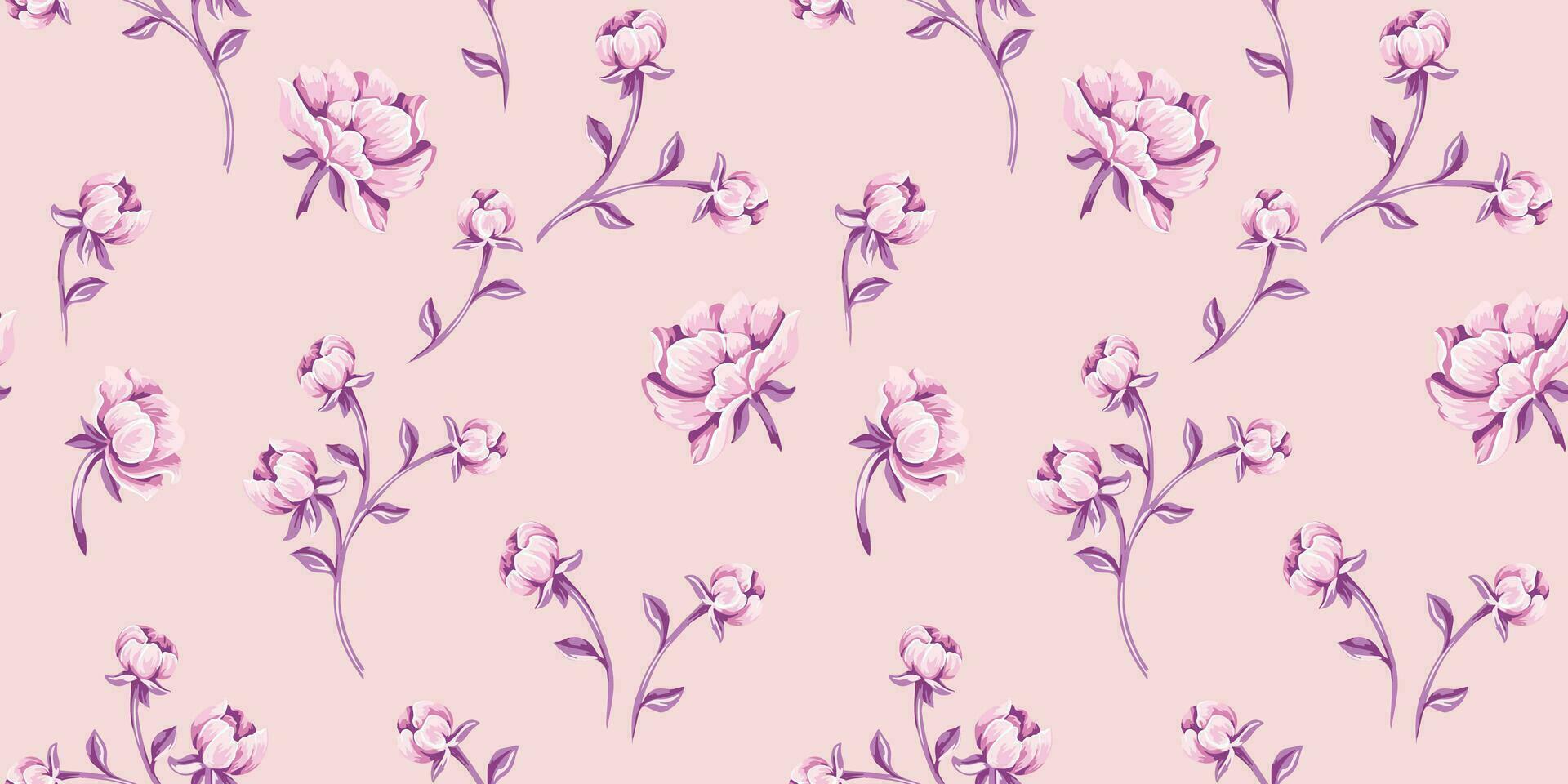 naadloos artistiek rozenknopjes, rozen bloemen patroon. vector hand- getrokken. pastel voorzichtig abstract bloemen afdrukken. sjabloon voor ontwerp, textiel, mode, oppervlakte ontwerp, kleding stof, interieur decor, behang