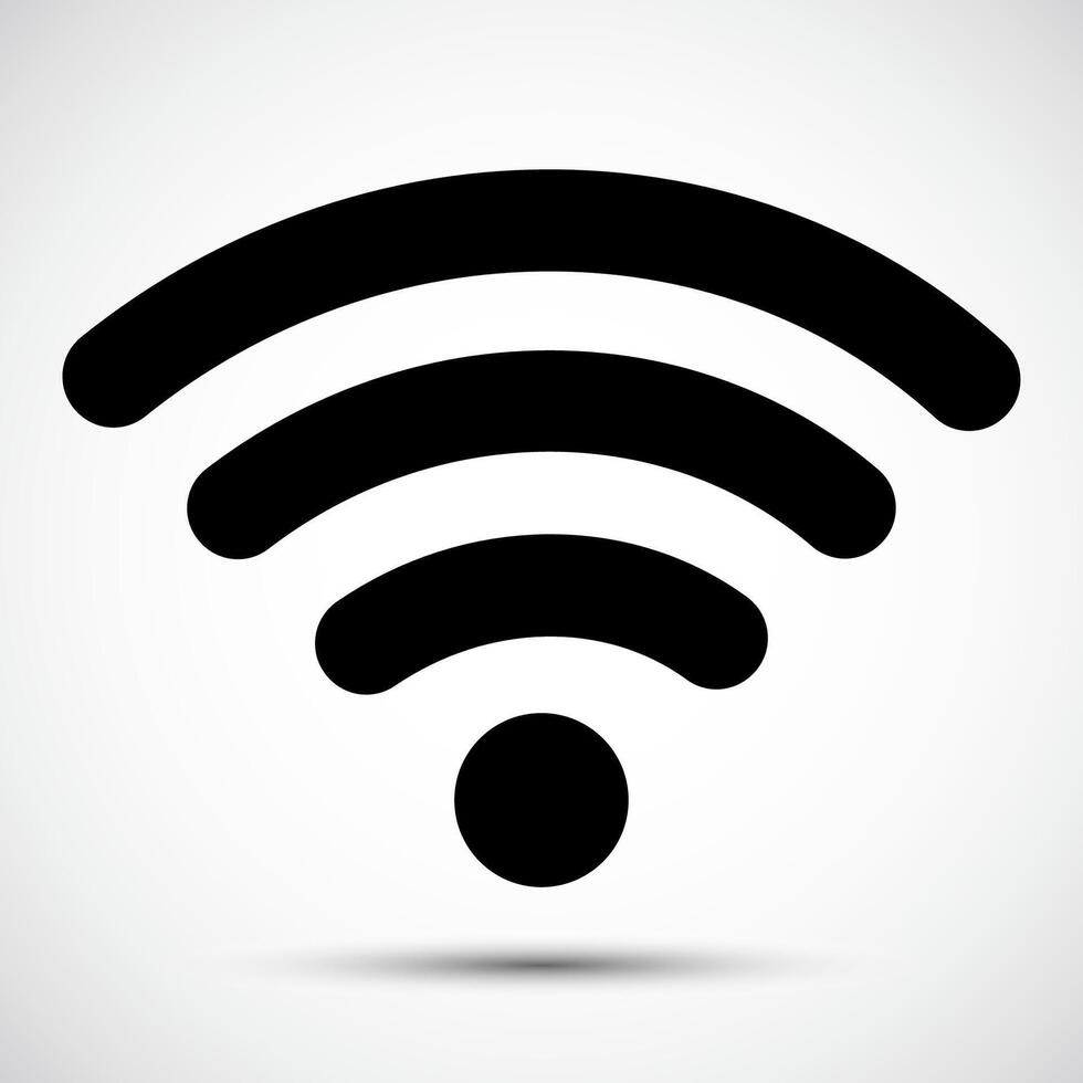 Wifi pictogram, draadloos internet isoleren Aan wit achtergrond, vector illustratie