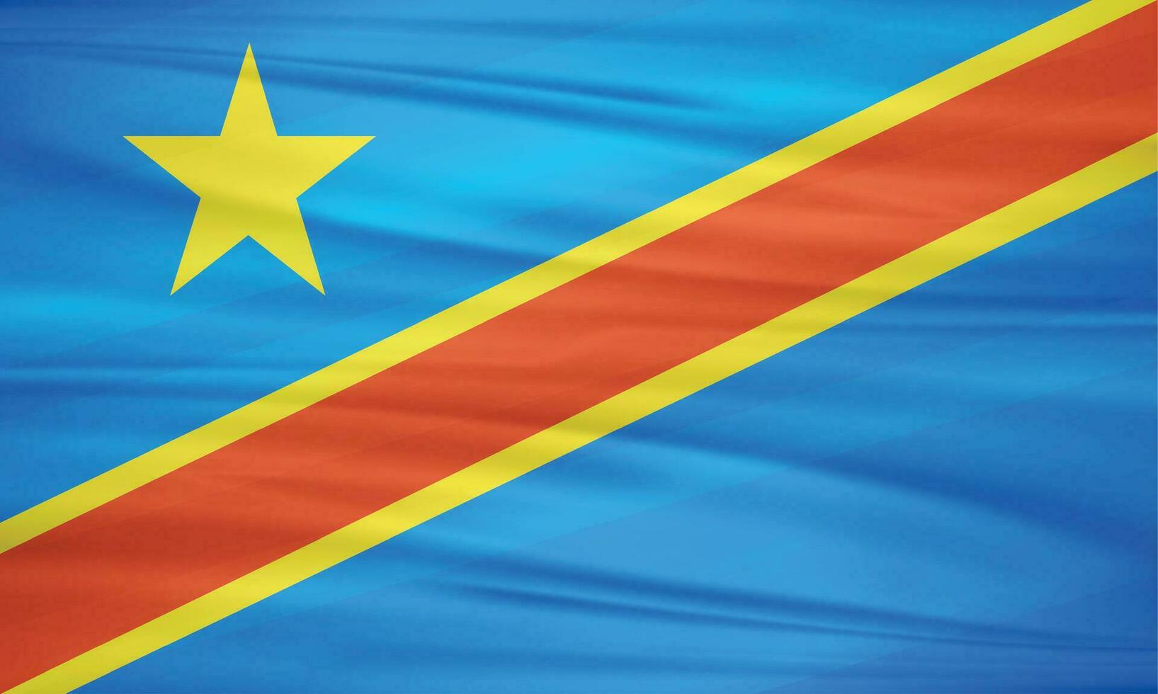 illustratie van democratisch republiek van de Congo vlag en bewerkbare vector land vlag
