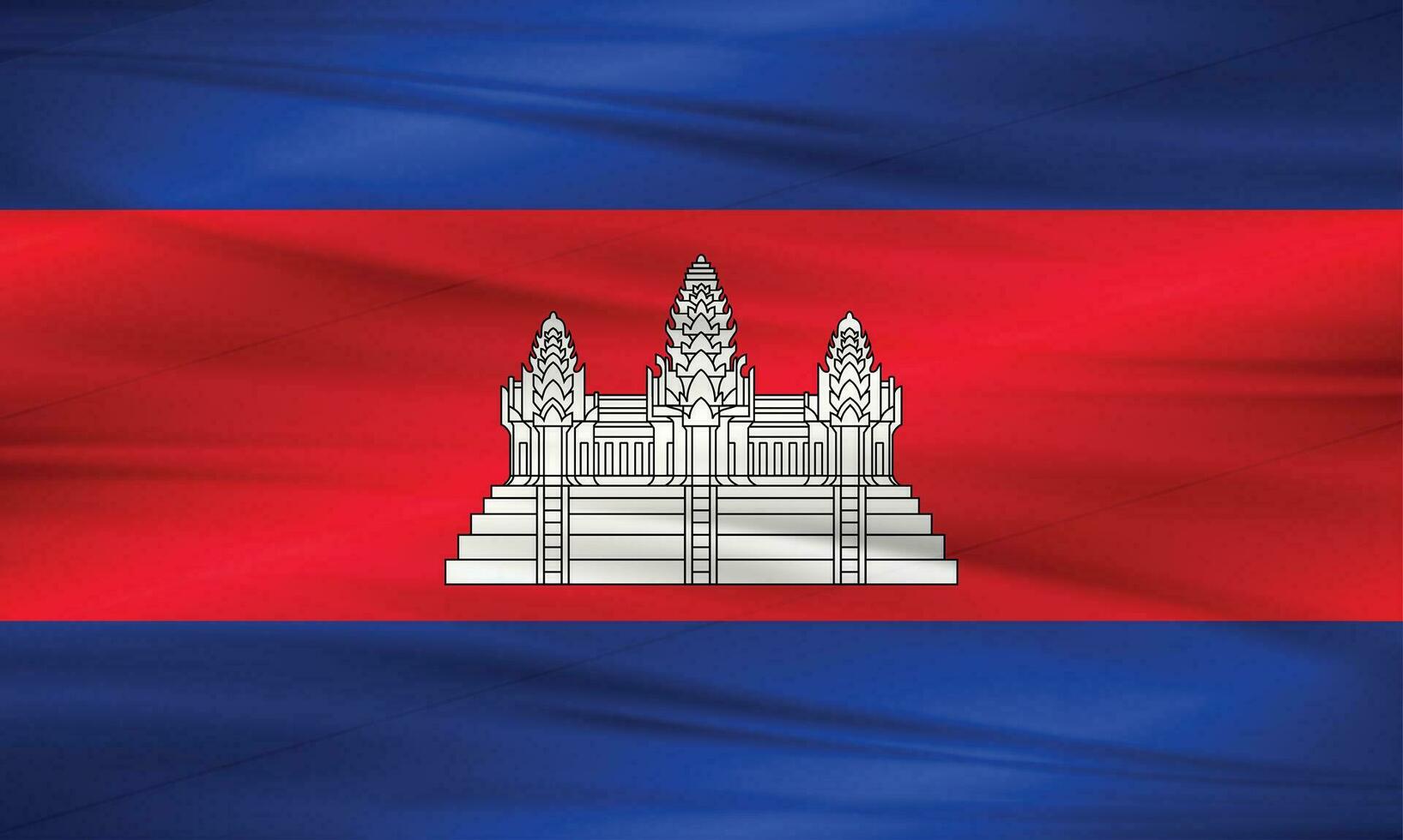 illustratie van Cambodja vlag en bewerkbare vector van Cambodja land vlag