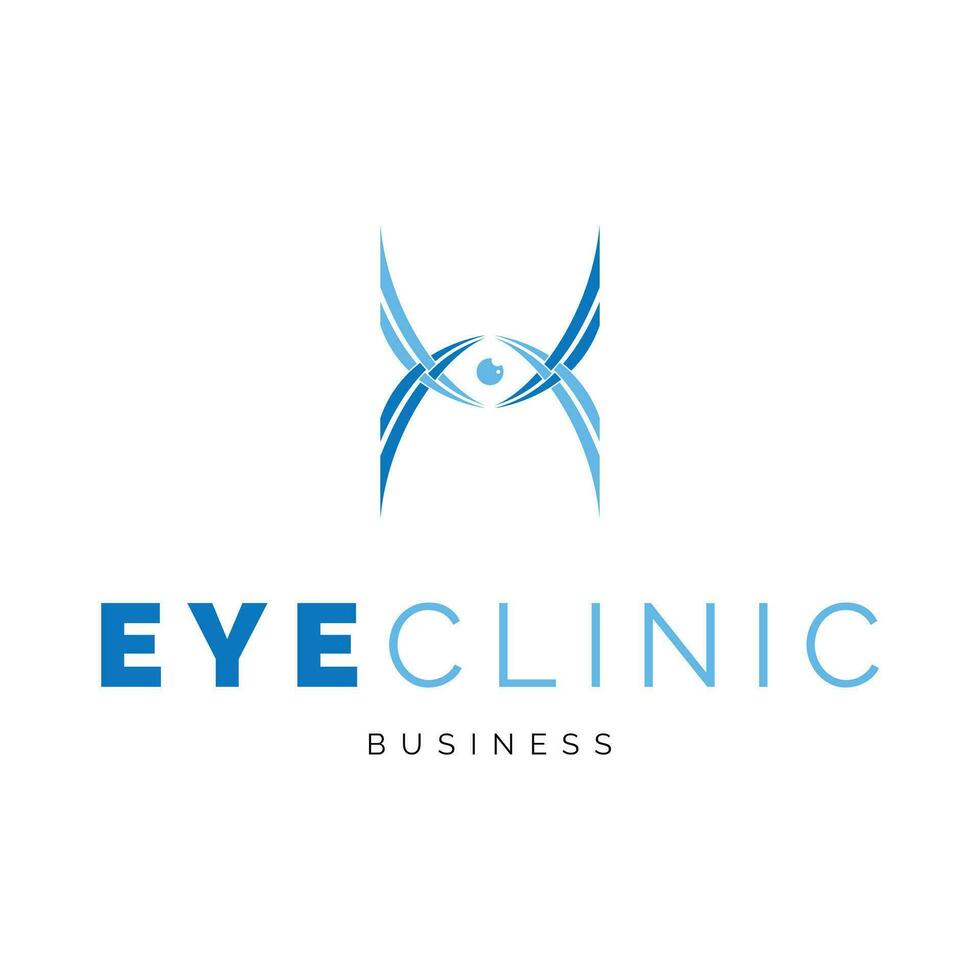 oog kliniek icoon logo ontwerp sjabloon vector