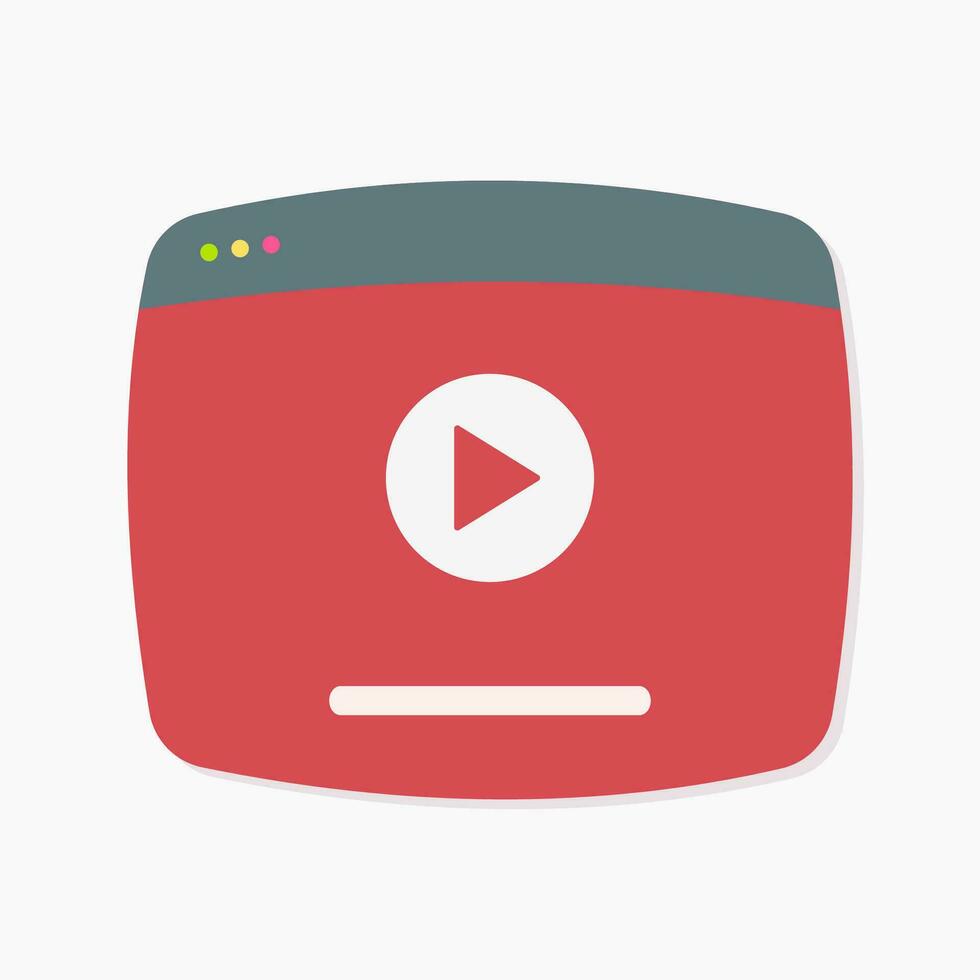 video afspeellijst met icoon, vector illustraties