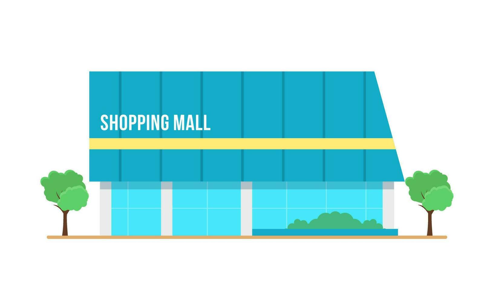 boodschappen doen winkelcentrum buiten samenstelling winkelcentrum gebouw illustratie vector
