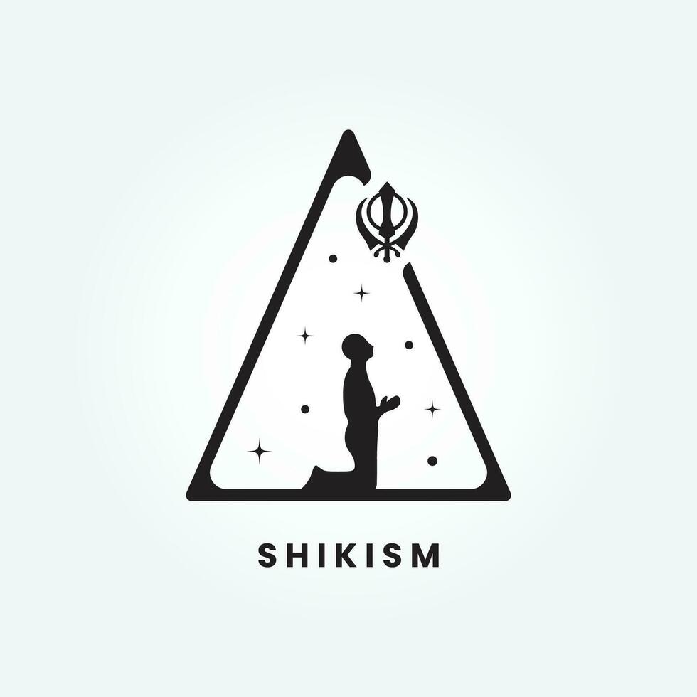 Sikh religieus symbool. geïsoleerd vlak vector illustratie