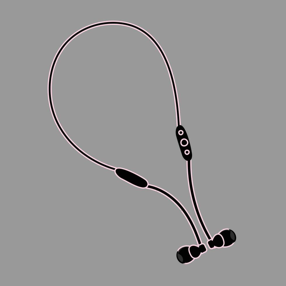 Bluetooth nekband illustratie vector