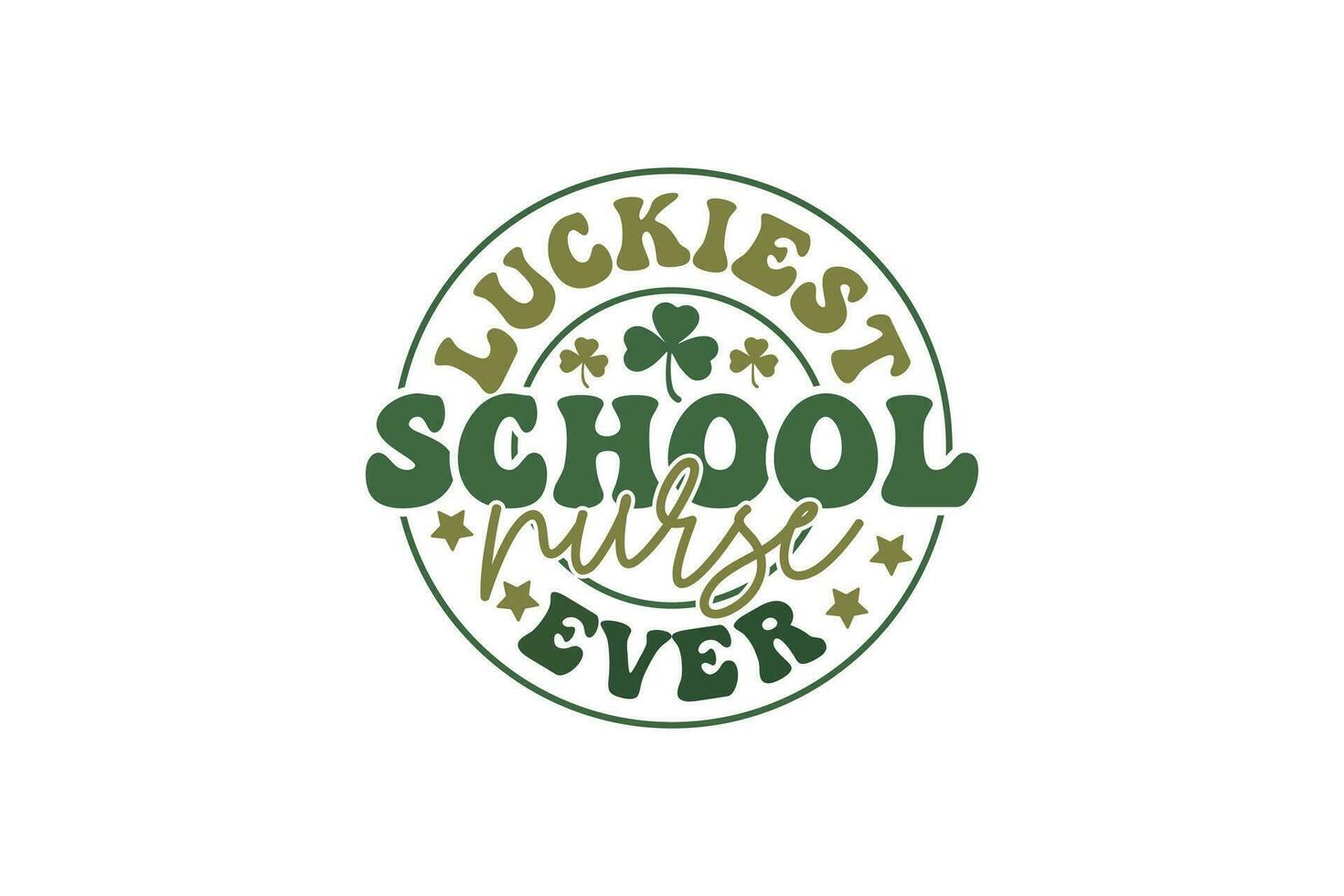 verpleegster st Patrick dag eps t-shirt ontwerp, st Patrick dag t overhemd ontwerp, grappig st Patrick dag inspirerend belettering ontwerp voor posters vector