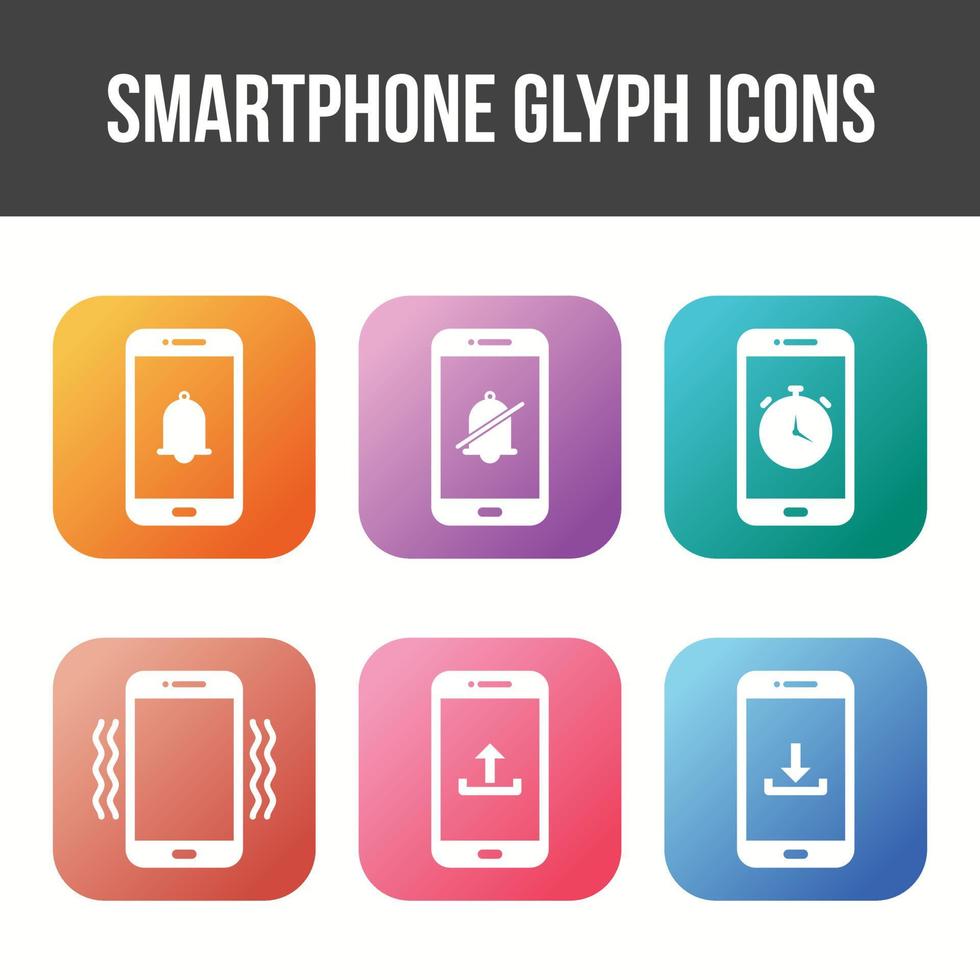 smartphone en mobiele apps vector icon set