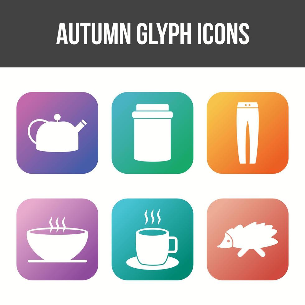 unieke herfst vector icon set