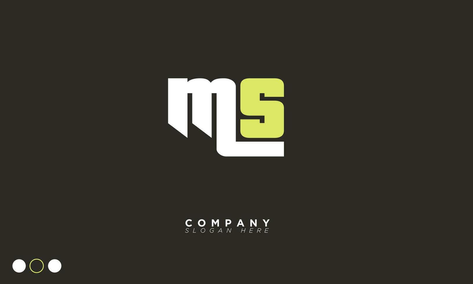 ms alfabet letters initialen monogram logo sm, m en s vector