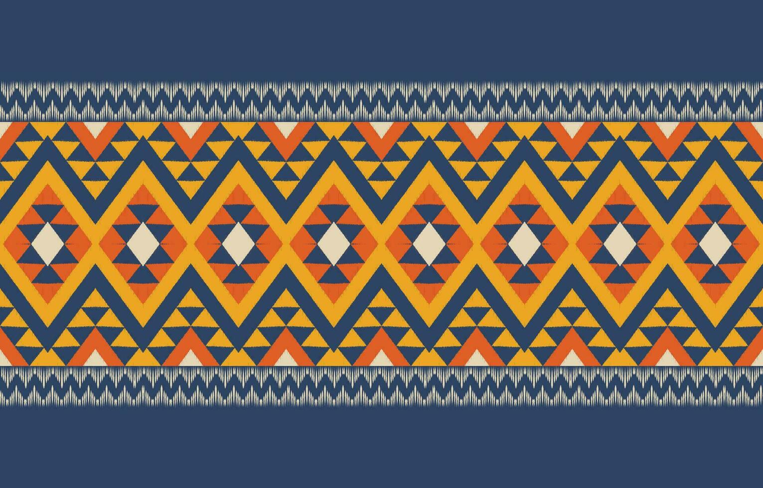 etnisch abstract ikat kunst. aztec ornament afdrukken. meetkundig etnisch patroon naadloos kleur oosters. ontwerp voor achtergrond ,gordijn, tapijt, behang, kleding, inpakken, batik, vector illustratie.