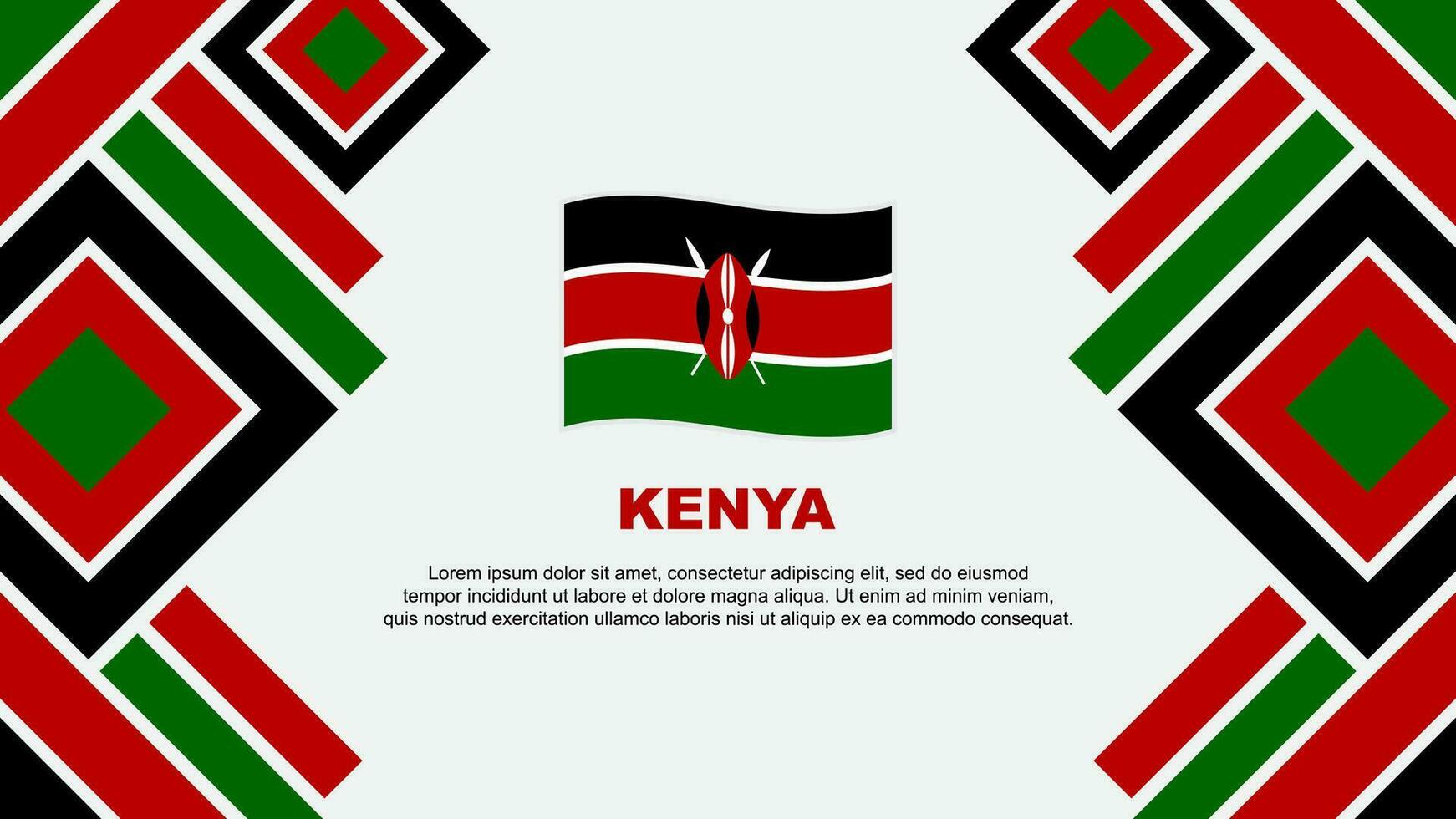 Kenia vlag abstract achtergrond ontwerp sjabloon. Kenia onafhankelijkheid dag banier behang vector illustratie. Kenia
