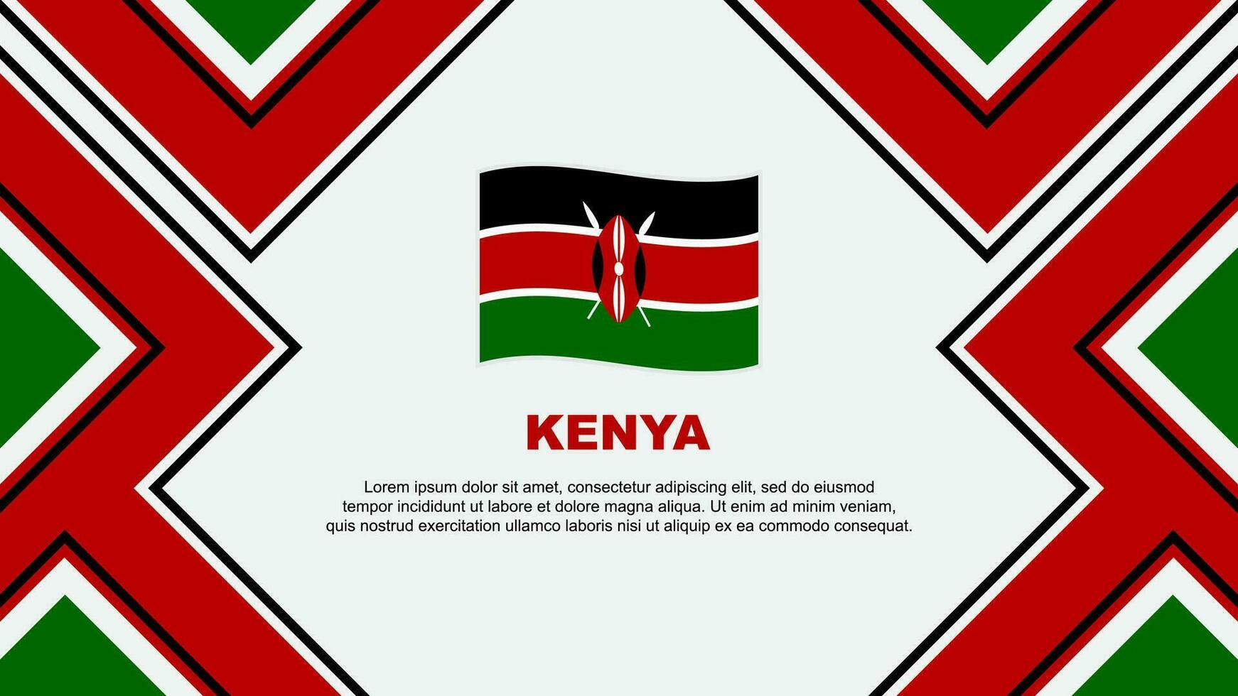Kenia vlag abstract achtergrond ontwerp sjabloon. Kenia onafhankelijkheid dag banier behang vector illustratie. Kenia vector