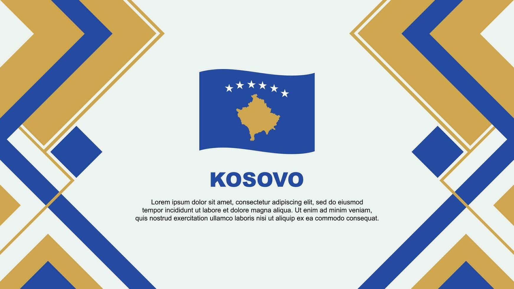 Kosovo vlag abstract achtergrond ontwerp sjabloon. Kosovo onafhankelijkheid dag banier behang vector illustratie. Kosovo banier