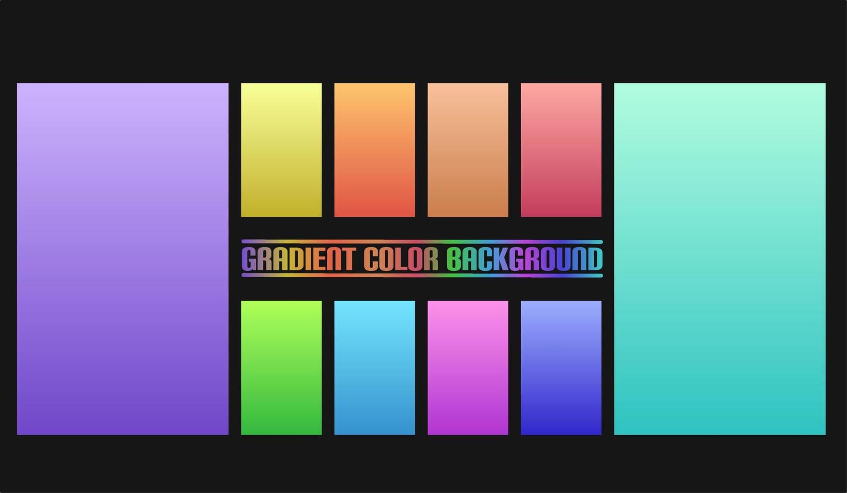 verzameling achtergronden met kleurverloop, met felle kleuren voor mobiele apps vector