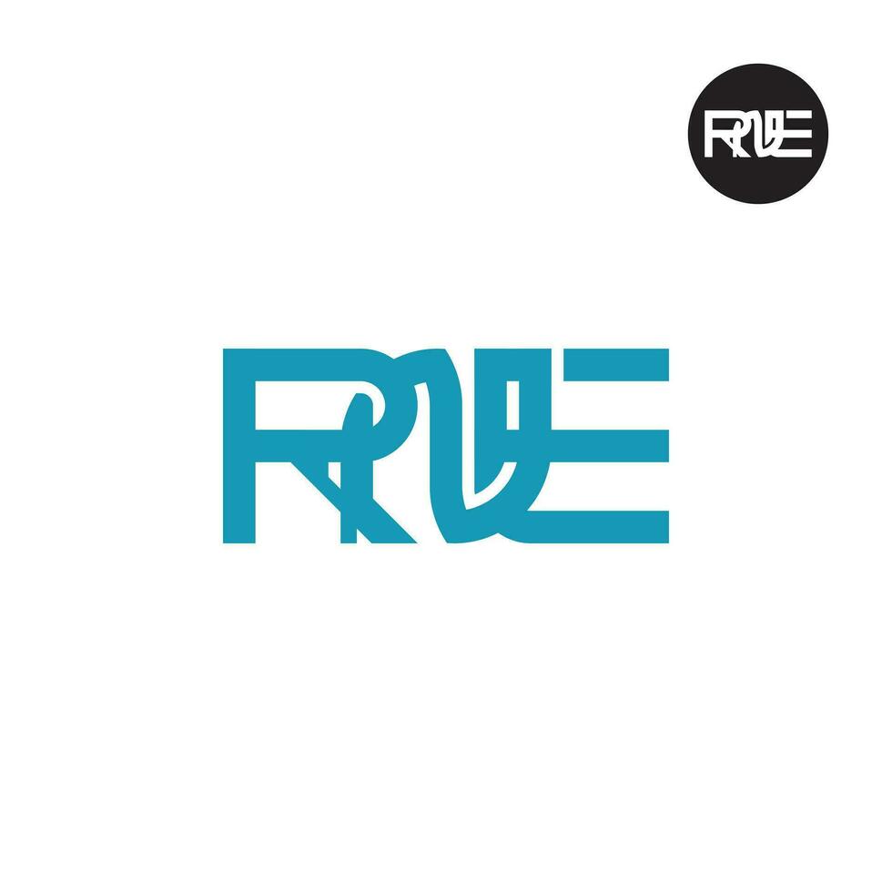 brief rne monogram logo ontwerp vector