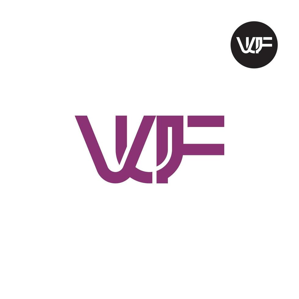 brief vuf monogram logo ontwerp vector