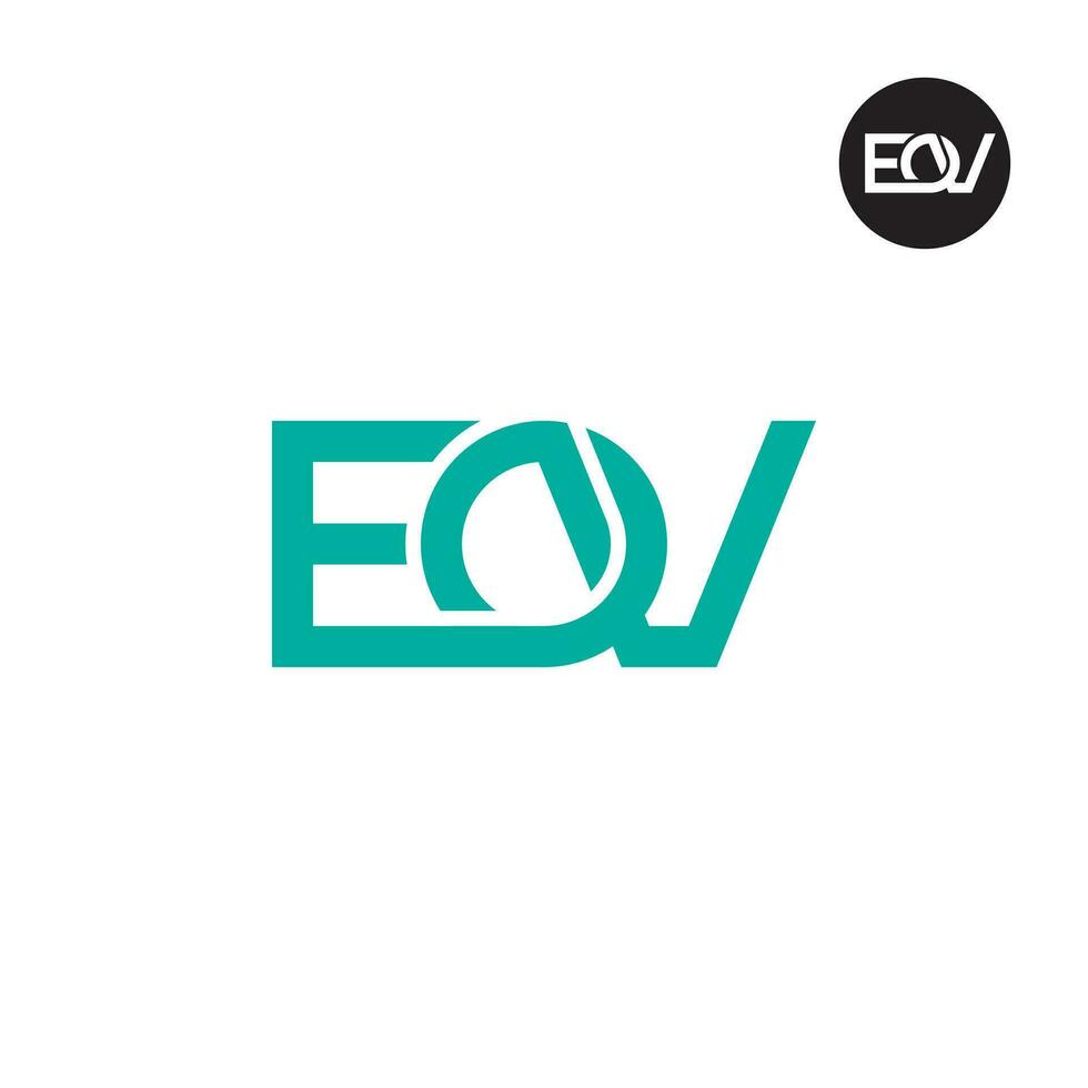 brief eov monogram logo ontwerp vector