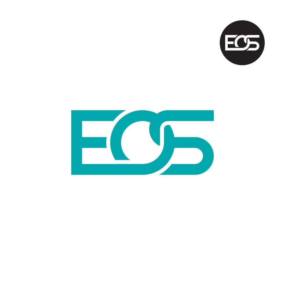 brief Eos monogram logo ontwerp vector