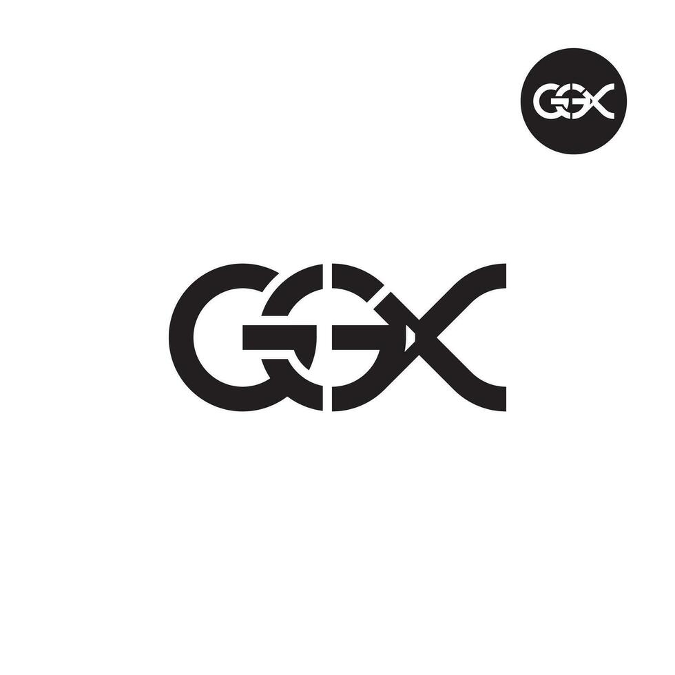 brief ggx monogram logo ontwerp vector