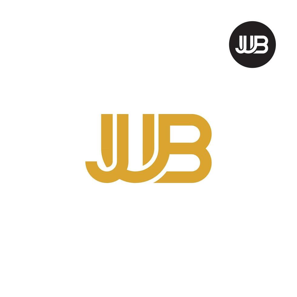 brief jub monogram logo ontwerp vector