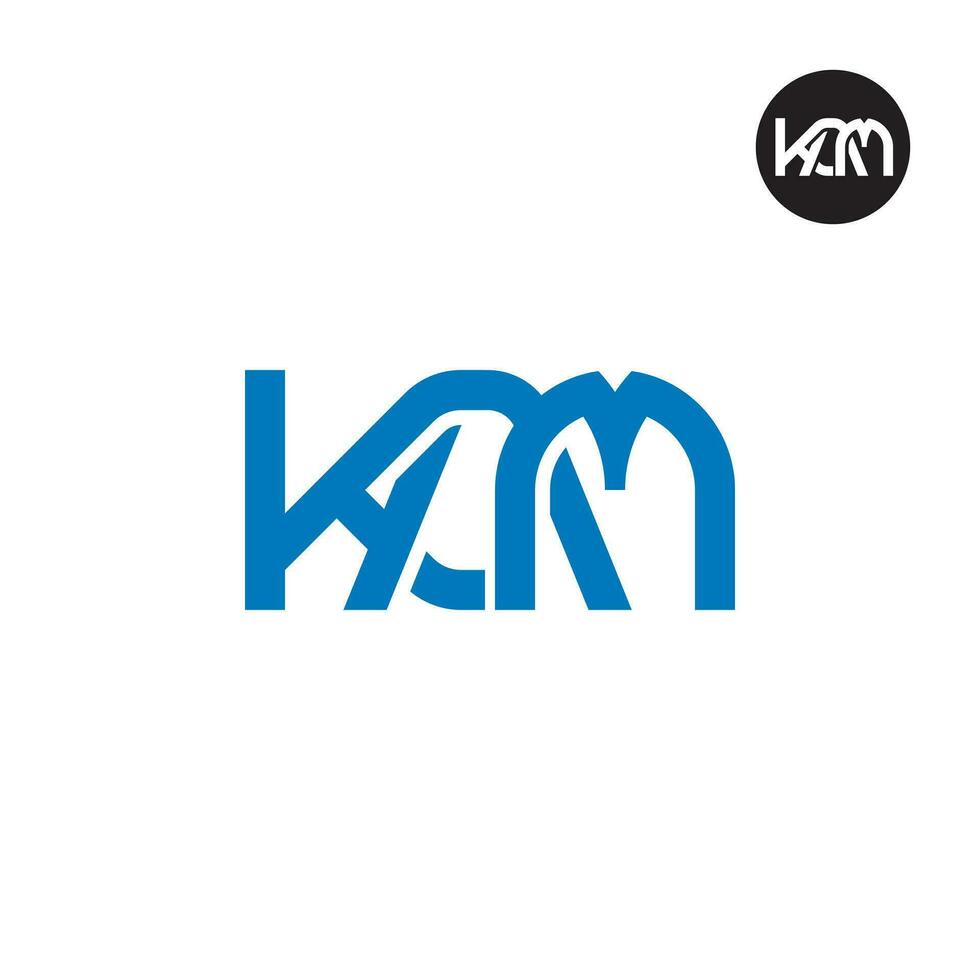 brief kam monogram logo ontwerp vector