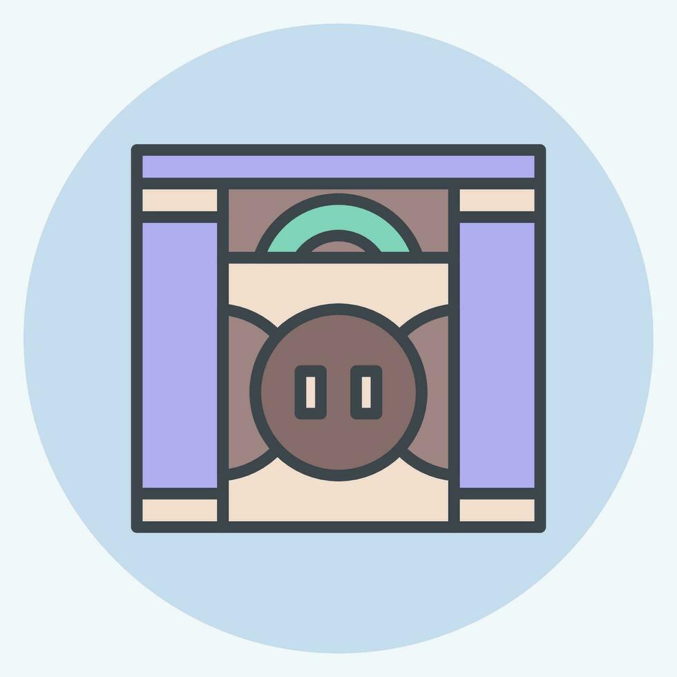 icoon deur. verwant naar huis decoratie symbool. kleur maat stijl. gemakkelijk ontwerp bewerkbaar. gemakkelijk illustratie vector