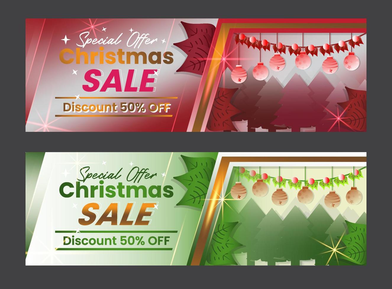 merry christmas verkoop banner achtergrond gratis vector