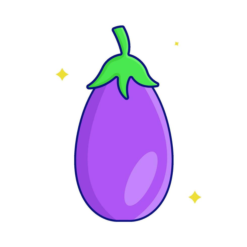 aubergine plantaardige illustratie vector