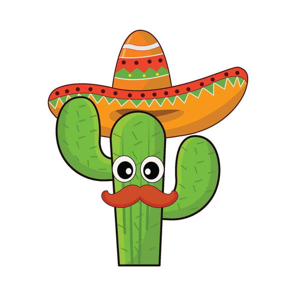 cactus karakter Mexicaans illustratie vector