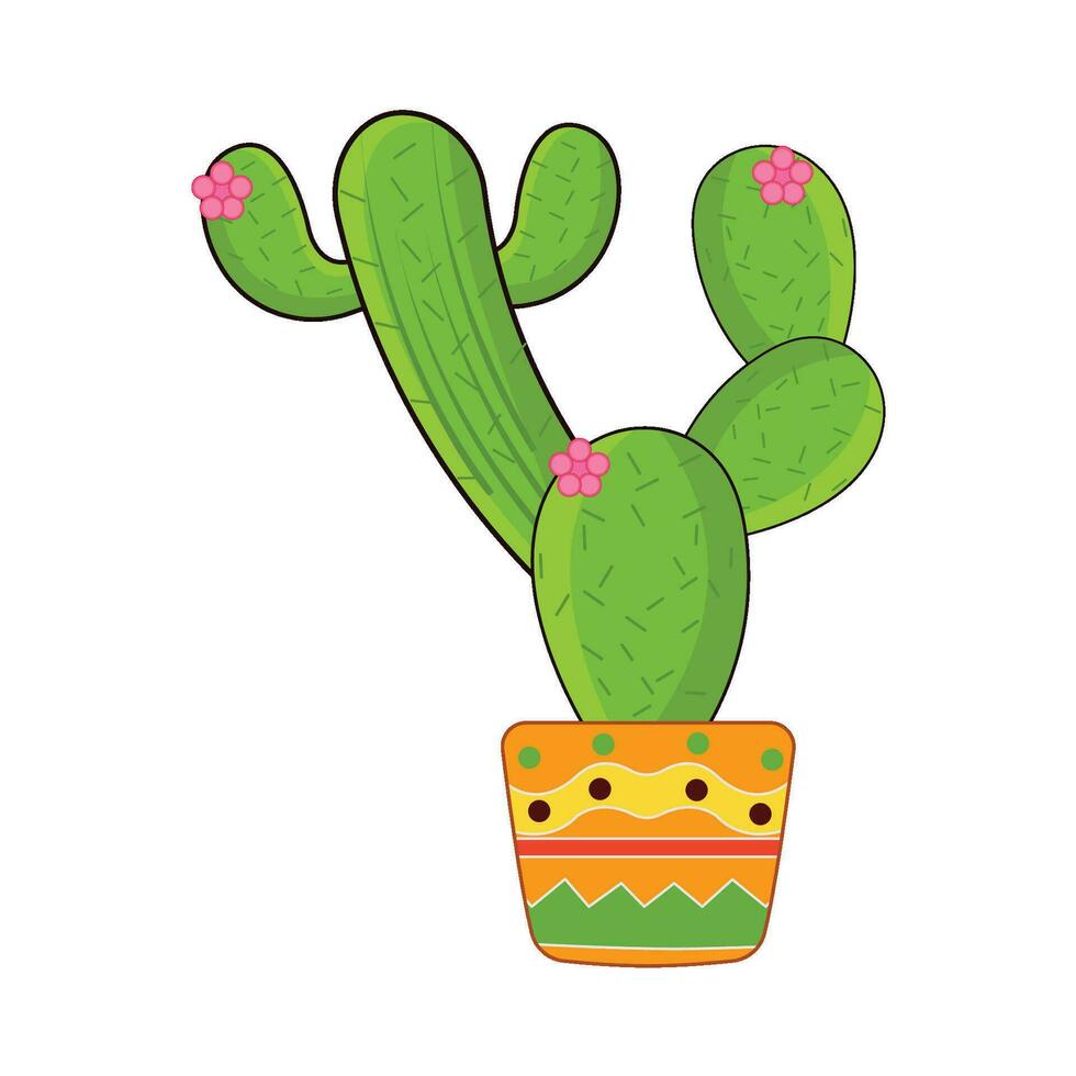 cactus met bloem fabriek illustratie vector