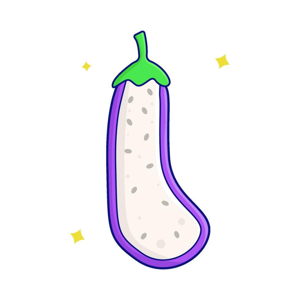 aubergine plak illustratie vector