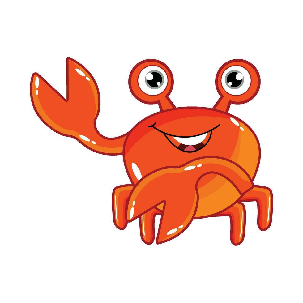 krab karakter illustratie vector