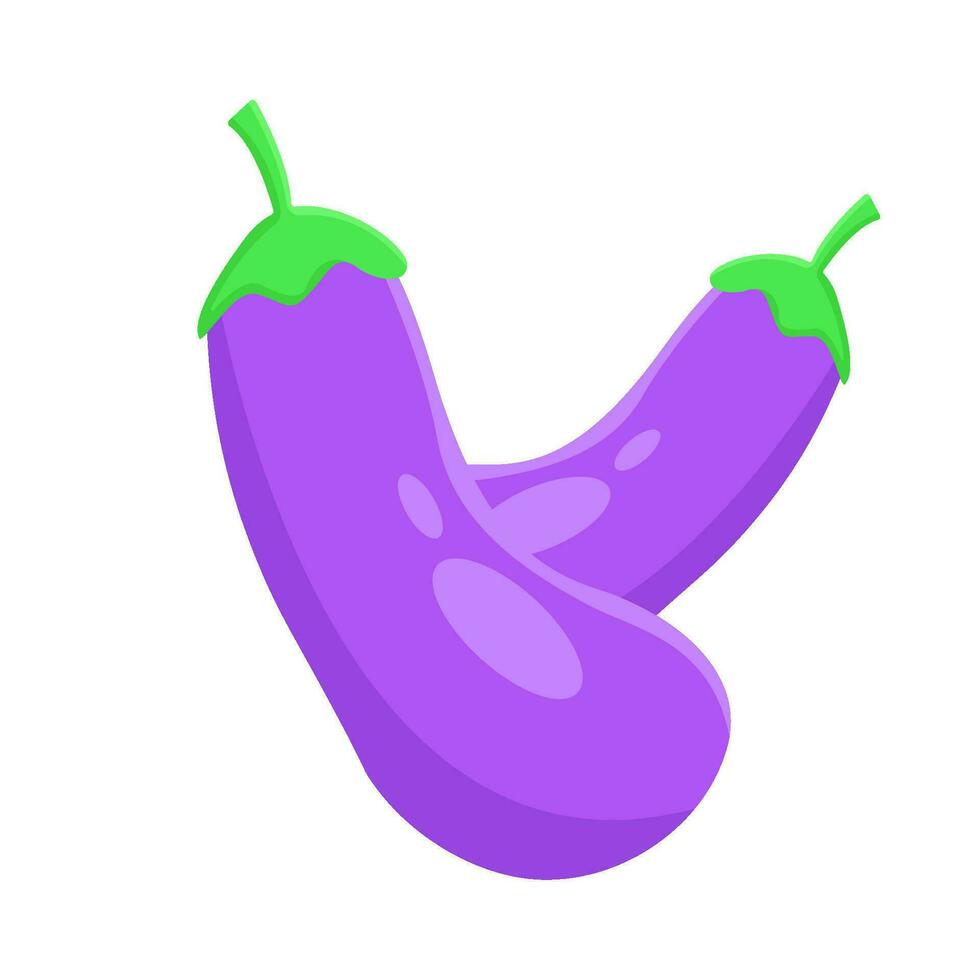 aubergine plantaardige illustratie vector