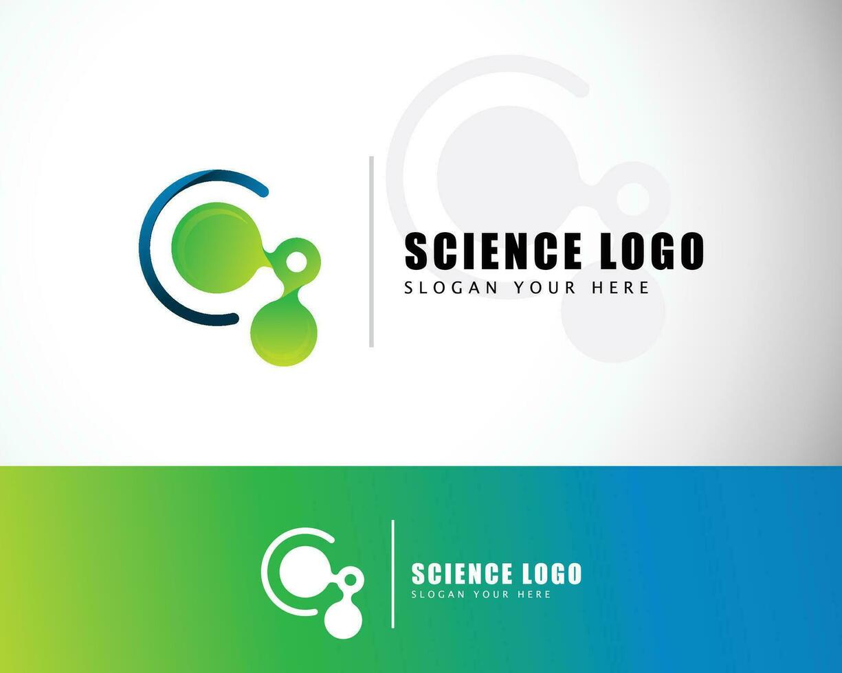 wetenschap logo creatief molecuul aansluiten pixel bio tech logo vector