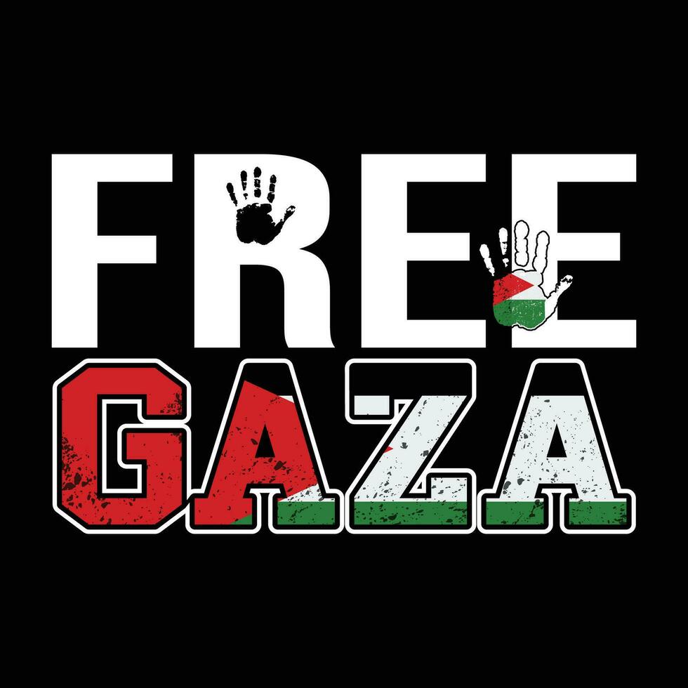 vrij Gaza met patches voor t-shirts en andere toepassingen ontwerp vector