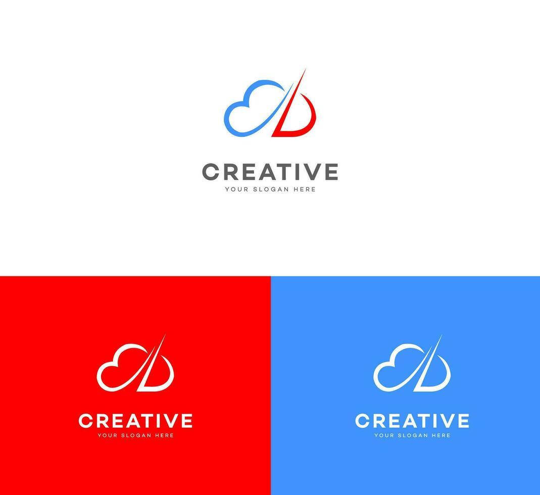 creatief wolk logo vector