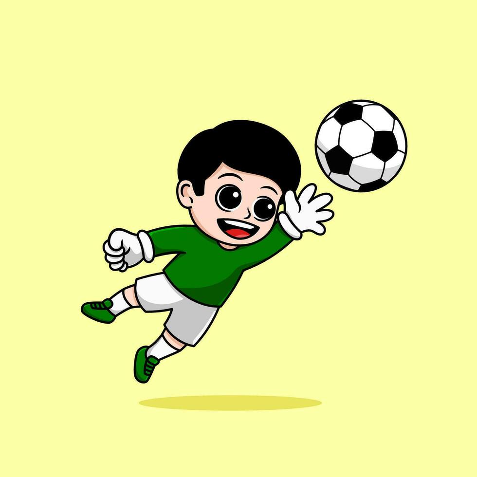 Amerikaans voetbal doelman jongen tekenfilm vector
