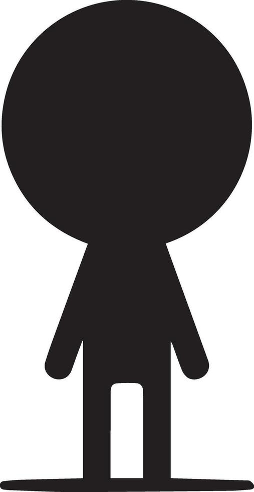 minimaal stok figuur karakter wandelen vector silhouet, zwart kleur silhouet, wit achtergrond 7