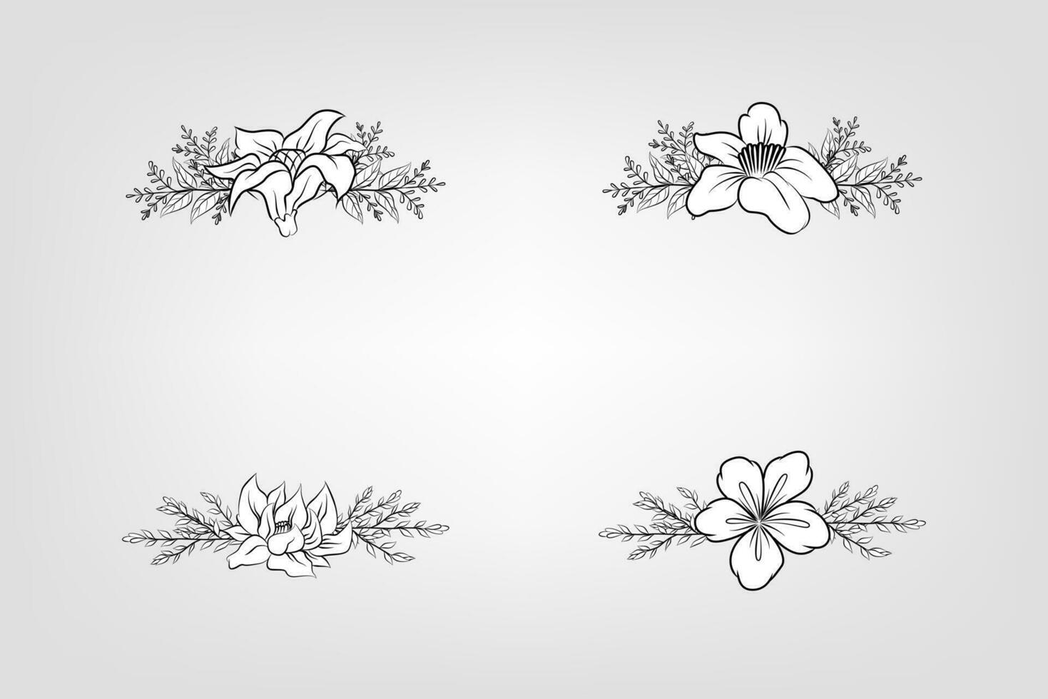 bloemen bloem gebladerte arrangement krans vector