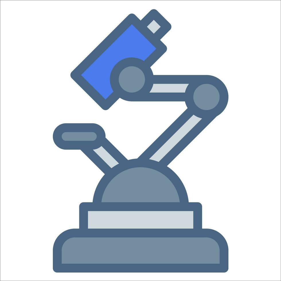 microscoop icoon of logo illustratie gevulde kleur stijl vector