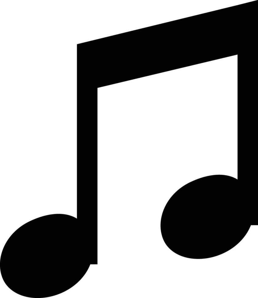 muziek- aantekeningen icoon in vlak stijl. musical sleutel tekens. geïsoleerd Aan solide pictogram zwart musical gemakkelijk symbool elementen. vector voor apps en website