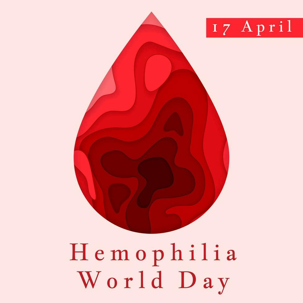 hemofilie wereld dag poster. embleem medisch teken voor 17 april. wereld bloed schenker dag. vector illustratie