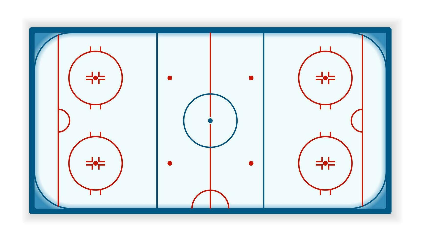 gedetailleerd illustratie van een ijshockey baan, veld, rechtbank, eps10 vector