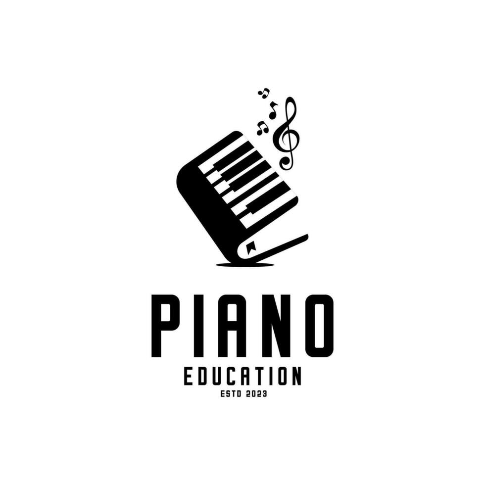 piano onderwijs logo vector